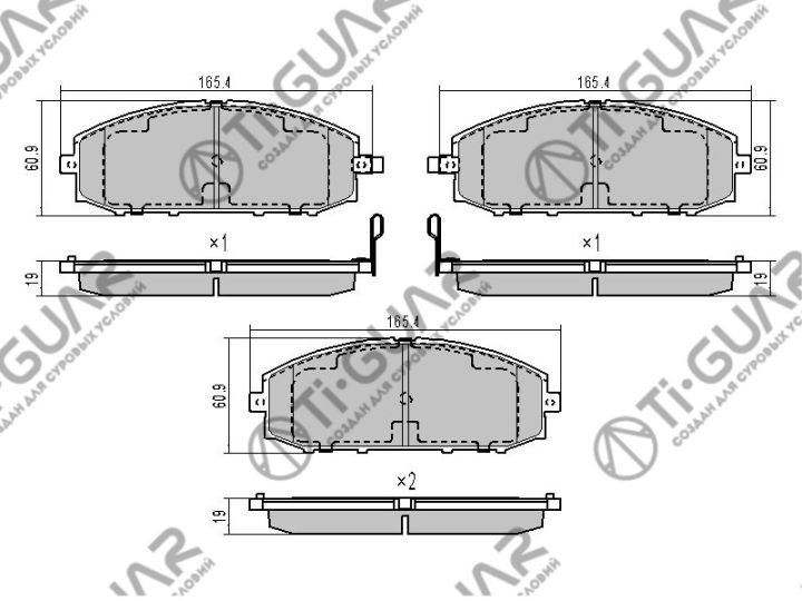Тормозные колодки TG-407/MN-407M* Ti·GUAR