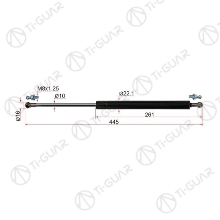 Амортизатор крышки багажника TG-TLSA0462 * Ti•GUAR